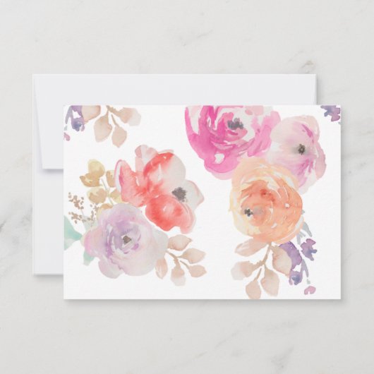 Kleurrijk paasdeeg Vloertuinhuwelijk RSVP Kaartje (Achterkant)