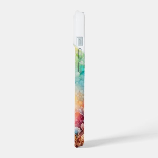 Kleurrijk paasei iPhone 15 case (Linkerkant)