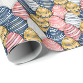 Kleurrijk Paaseieren Naadloos Patroon Cadeaupapier (Rol Hoek)