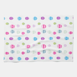 Kleurrijk paaseipatroon theedoek