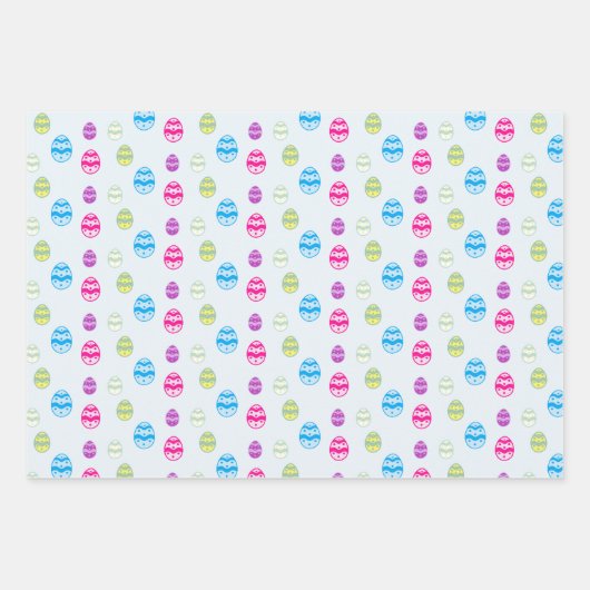 Kleurrijk paaspatroon papierbladen overvullen inpakpapier vel (Voorkant 3)