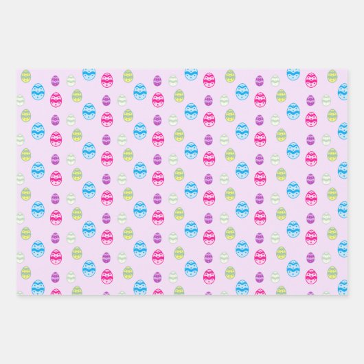 Kleurrijk paaspatroon papierbladen overvullen inpakpapier vel (Voorkant 2)