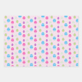 Kleurrijk paaspatroon papierbladen overvullen inpakpapier vel (Voorkant)