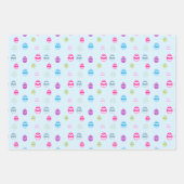 Kleurrijk paaspatroon papierbladen overvullen inpakpapier vel (Voorkant 3)