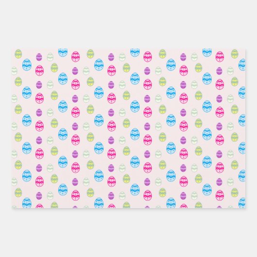 Kleurrijk paaspatroon papierbladen overvullen inpakpapier vel (Voorkant 3)