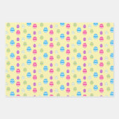 Kleurrijk paaspatroon papierbladen overvullen inpakpapier vel (Voorkant)