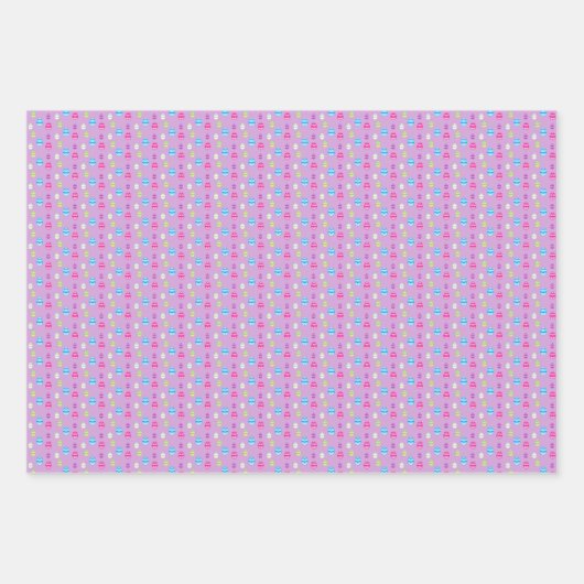 Kleurrijk paaspatroon papierbladen overvullen inpakpapier vel (Voorkant 2)