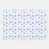 Kleurrijk paaspatroon papierbladen overvullen inpakpapier vel (Voorkant 3)