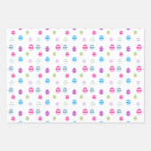 Kleurrijk paaspatroon papierbladen overvullen inpakpapier vel (Voorkant 3)