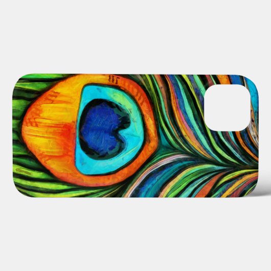 Kleurrijk pacock Firebird Feather Painting Case-Mate iPhone Case (Achterkant (horizontaal))