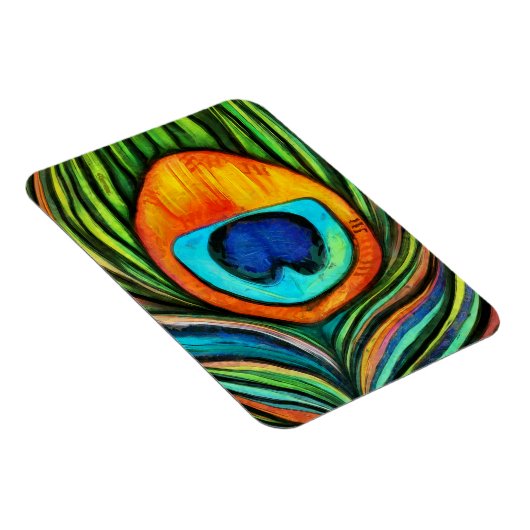 Kleurrijk pacock Firebird Feather Painting Magneet (Rechterzijde)