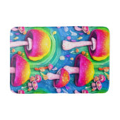 Kleurrijk paddenstoel naadloos patroon badmat (Voorkant)