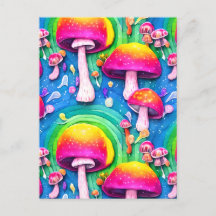 Kleurrijk paddenstoel naadloos patroon