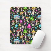 Kleurrijk paddenstoel naadloos patroon muismat (Met muis)