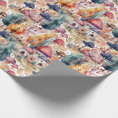 Kleurrijk Paddenstoelbos I Sprookje Kinder Cadeaupapier (Hoek)