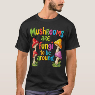 Kleurrijk paddenstoelen ontwerp, heldere bos padde t-shirt