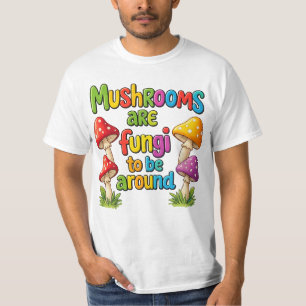 Kleurrijk paddenstoelen ontwerp, heldere bos padde t-shirt