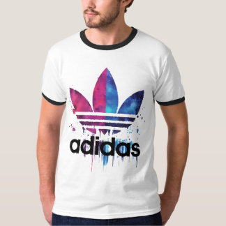 Kleurrijk Paint Splash Logo Grafisch Ringer T-Shir T-shirt