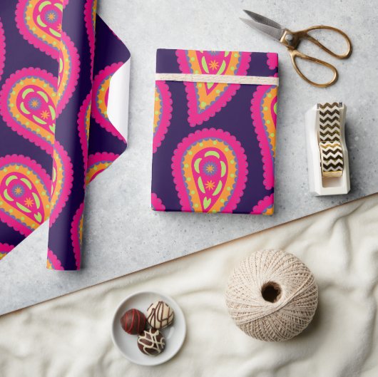 Kleurrijk Paisley Cadeaupapier (Crafts)