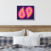 Kleurrijk Paisley Canvas Afdruk (Insitu (Slaapkamer))