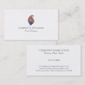 Kleurrijk Paisley element minimalistisch ontwerp Visitekaartje (Voorkant / Achterkant)