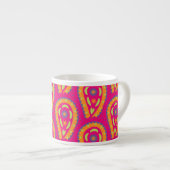 Kleurrijk Paisley Espresso Kop (Voorkant rechts)