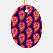 Kleurrijk Paisley Keramisch Ornament (Achterkant)