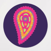 Kleurrijk Paisley Labels (Design 1)