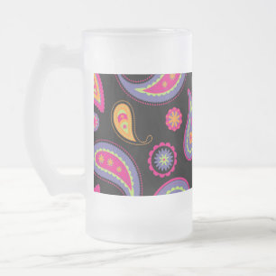 Kleurrijk Paisley naadloos patroon Matglas Bierpul