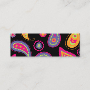 Kleurrijk Paisley naadloos patroon Mini Visitekaartje