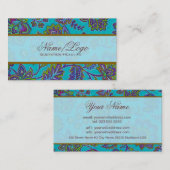 Kleurrijk Paisley Patroon 4 Visitekaartje (Voorkant / Achterkant)