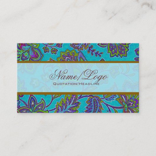 Kleurrijk Paisley Patroon 4 Visitekaartje (Voorkant)