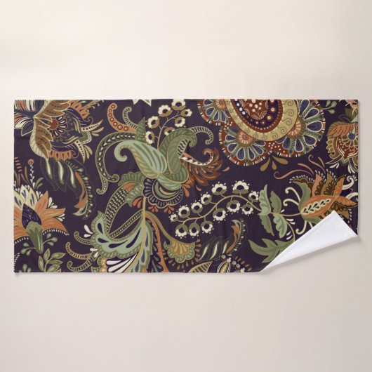 Kleurrijk Paisley-patroon. Etnische  achtergrond Badhanddoek (Badhanddoek)