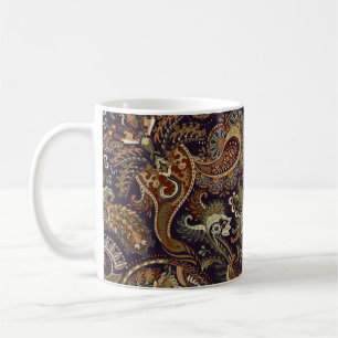 Kleurrijk Paisley-patroon. Etnische achtergrond Koffiemok