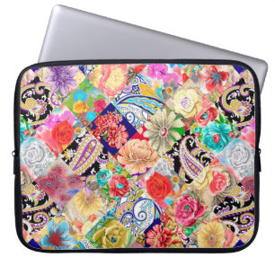 Kleurrijk Paisley-patroon. Etnische  achtergrond Laptop Sleeve