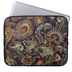 Kleurrijk Paisley-patroon. Etnische  achtergrond Laptop Sleeve