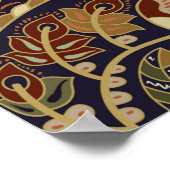 Kleurrijk Paisley-patroon. Etnische  achtergrond Poster (Hoek)