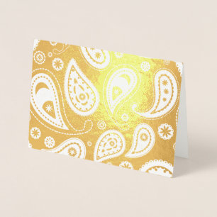 Kleurrijk paisley patroon folie kaarten