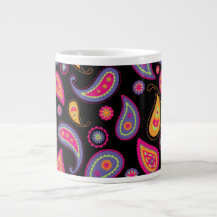 Kleurrijk paisley patroon grote koffiekop