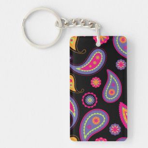 Kleurrijk paisley patroon sleutelhanger