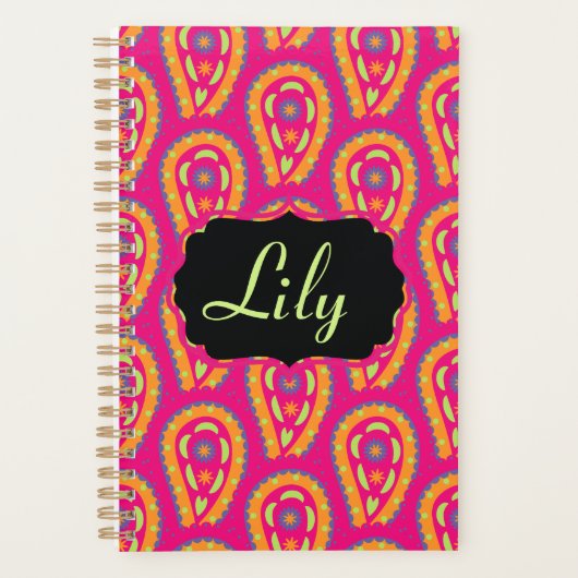 Kleurrijk Paisley Planner (Voorkant)