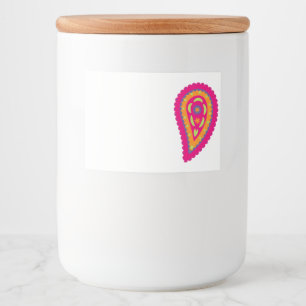 Kleurrijk Paisley Voedselcontainer Etiket