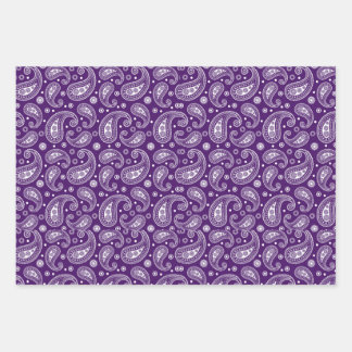 Kleurrijk paisleyontwerp inpakpapier vel