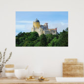 Kleurrijk paleis van het Pena-landschap uitzicht i Poster (Keuken)
