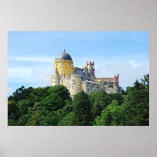 Kleurrijk paleis van het uitzicht van het Pena-lan Poster