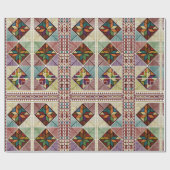 Kleurrijk Palestijns Tatreez print inpakpapier (Vlak)