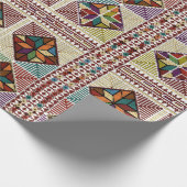 Kleurrijk Palestijns Tatreez print inpakpapier (Hoek)