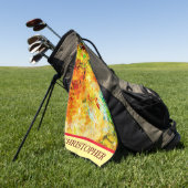 Kleurrijk palet van kunstenaar golfhanddoek (Groen)
