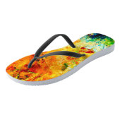 Kleurrijk palet van kunstenaar teenslippers (Schuin)