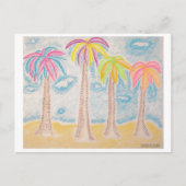 Kleurrijk palms-briefkaart briefkaart (Voorkant)